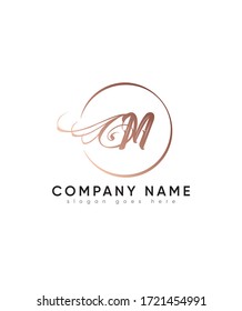 Creative modern letter M with dragonfly style logo template, Vector logo for business and company identity