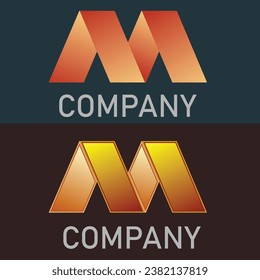 Concepto vectorial de diseño del logotipo M de letras creativas y modernas