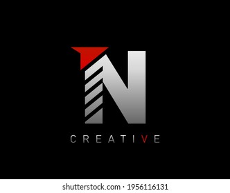 Creative Modern Letter N logo, Abstract N Letter Logo Icon.