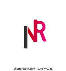 creative modern Letter N and R logotype icon sign symbol.flat design illustration vector.isolated background