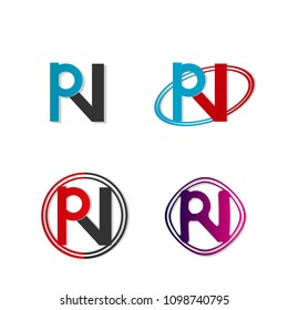 creative modern Letter N and R logotype icon sign symbol.flat design illustration vector.isolated background