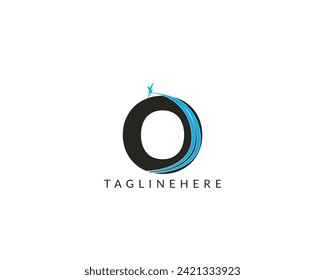 Creative Modern Letter O tour and travel logo design vector Illustration.