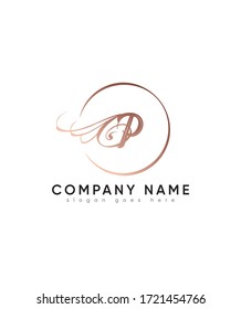 Carta moderna creativa P con plantilla de logotipo de estilo libélula, logotipo vectorial para identidad empresarial y de empresa