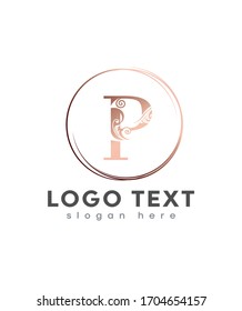 Creative modern Letter P Initial beauty monogram and elegant logo design, handwriting logo of initial signature, Photography, wedding, fashion, floral and botanical with creative template design