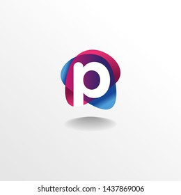 Creative and Modern Letter P Logo , Icon , Symbol with Colorful Fluid Design