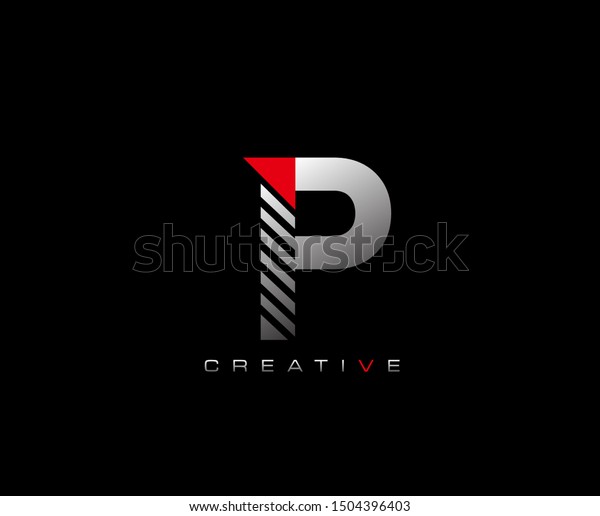 Creative Modern Letter P Logo Techno Stock Vector (Royalty Free ...