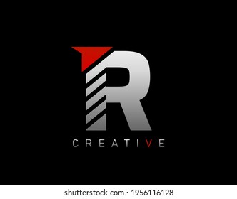 Creative Modern Letter R logo, Abstract R Letter Logo Icon.