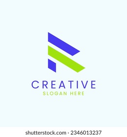 Creative and Modern Letter R Logo Design Vector Image