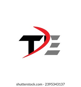 Creative Modern letter TE logo