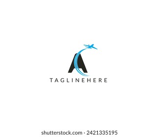 Creative Modern Letter A tour and travel logo design vector Illustration.