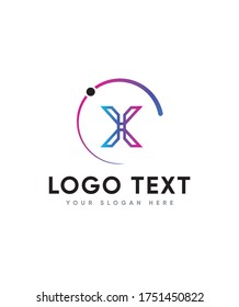 Creative modern letter type X logo template, Vector logo for business and company identity 