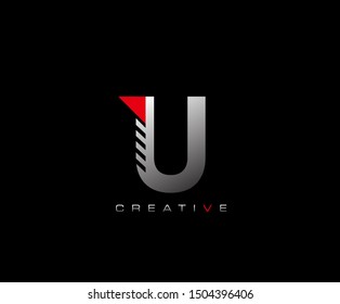 Creative Modern Letter U logo, Techno U Letter Logo Icon.