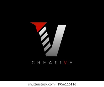 Creative Modern Letter V Logo, Logo Abstract V Letter Symbol.