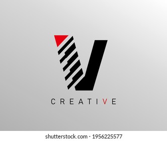 Creative Modern Letter V logo, Monogram V Logo Icon.