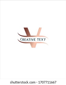 Creative modern letter V split monogram logo template, Vector logo for business and company identity 