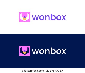 Creative Modern letter W box logo design