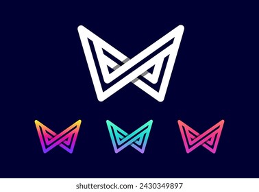 Creative modern letter W logo design vector illustration