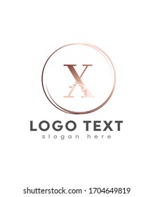 Creative modern Letter X Initial beauty monogram and elegant logo design, handwriting logo of initial signature, Photography, wedding, fashion, floral and botanical with creative template design