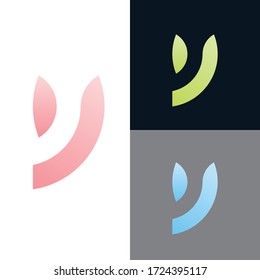 kreative moderne Letter Y. Farbzeichentabelle