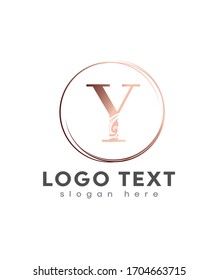 Creative modern Letter Y Initial beauty monogram and elegant logo design, handwriting logo of initial signature, Photography, wedding, fashion, floral and botanical with creative template design