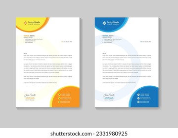 Creative Modern Letterhead Design Template For Your Project. Corporate Modern Letterhead Design Template Letter Head, Letterhead, Business Letterhead Design.