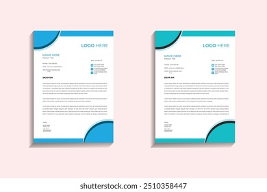 Creative modern letterhead design template 