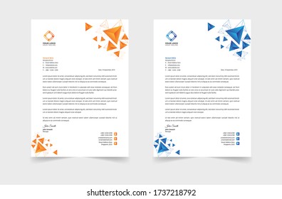 plantilla de vector de diseño de membrete moderno creativo