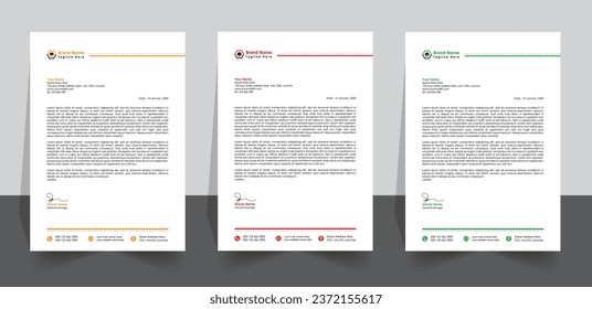 creative modern letterhead design for your project. Printable size, letterhead, letter head, Business Pad