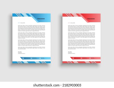 Creative and modern letterhead template design
