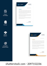creative modern letterhead templates, Minimal business letterhead design