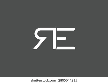 RE creative modern lettermark logo for modern branding and corporate identity design