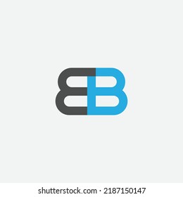 Creative Modern Letters B BB Vector Icon Logo.