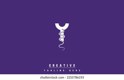Ilustración vectorial de las letras modernas creativas. Diseño del logotipo de la carta.