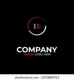 plantilla de diseño de logotipo de letras modernas creativas de IE