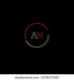 AN creative modern letters logo design template