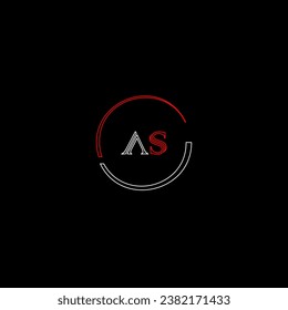 AS creative modern letters logo design template
