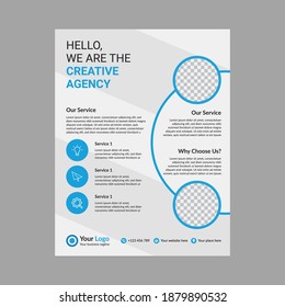 Creative modern letters size leaflet flyer design
