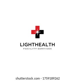 Creative modern light health vector logo template