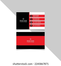 creative modern light  template clear dark business card design