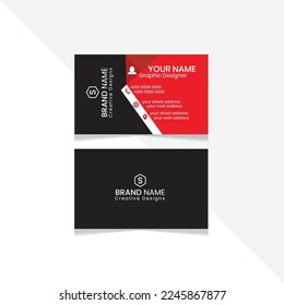 creative modern light  template clear dark business card design