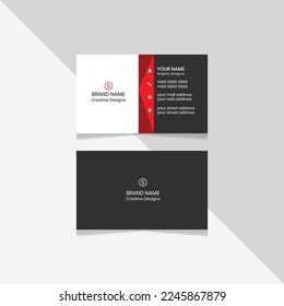 creative modern light  template clear dark business card design