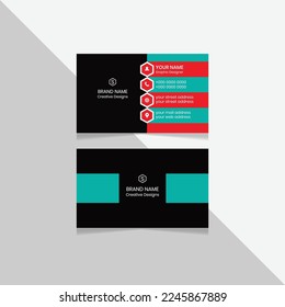 creative modern light  template clear dark business card design