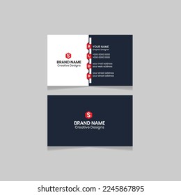 creative modern light  template clear dark business card design