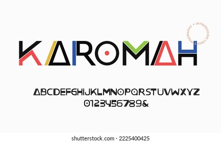 Creative modern logo alphabet fonts. Abstract typography urban sport, techno, fashion, digital, future creative logo font.  Minimal technology typography