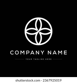 Logo Creativo Moderno. Logo en blanco y negro. Usable para logotipos de empresas. Elemento de plantilla de diseño de logotipo de vectores planos