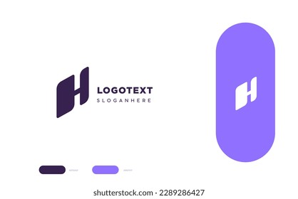 Creative and modern logo design, minimalist letter H