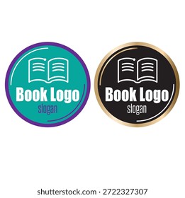 Buchlogo, Buchladen, Logos, Vektorlogo, Buchsymbol