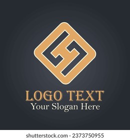 Creative and modern logo design vector on grey background