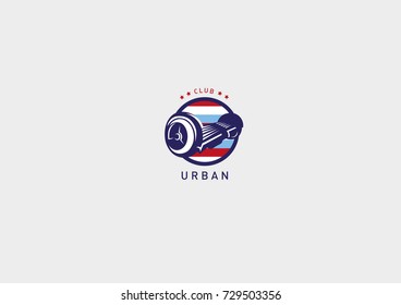 Creative modern logo, gyroscooter electric transport 