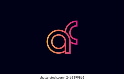 OF Creative And Modern OF Logo. Initial Letter OF Logo Design on Black Background.